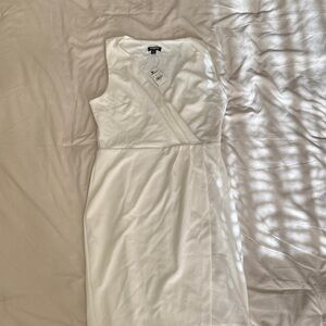 Express Ivory V-Neck Top